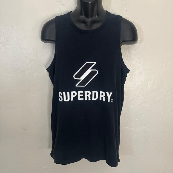 Superdry Embroidered Tank Top Small Gently worn 100% cotton 20" armpit to armpit - Picture 1 of 3